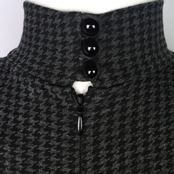 Guess Houndstooth Mock Turtle Sleeveless Dress - Picture 6 of 8